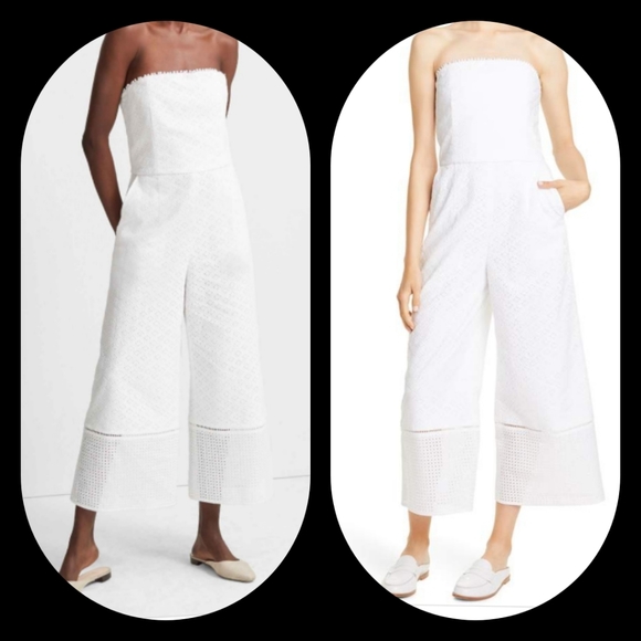 Retail $289 Club Monaco white jumpsuit str… - Picture 6 of 14